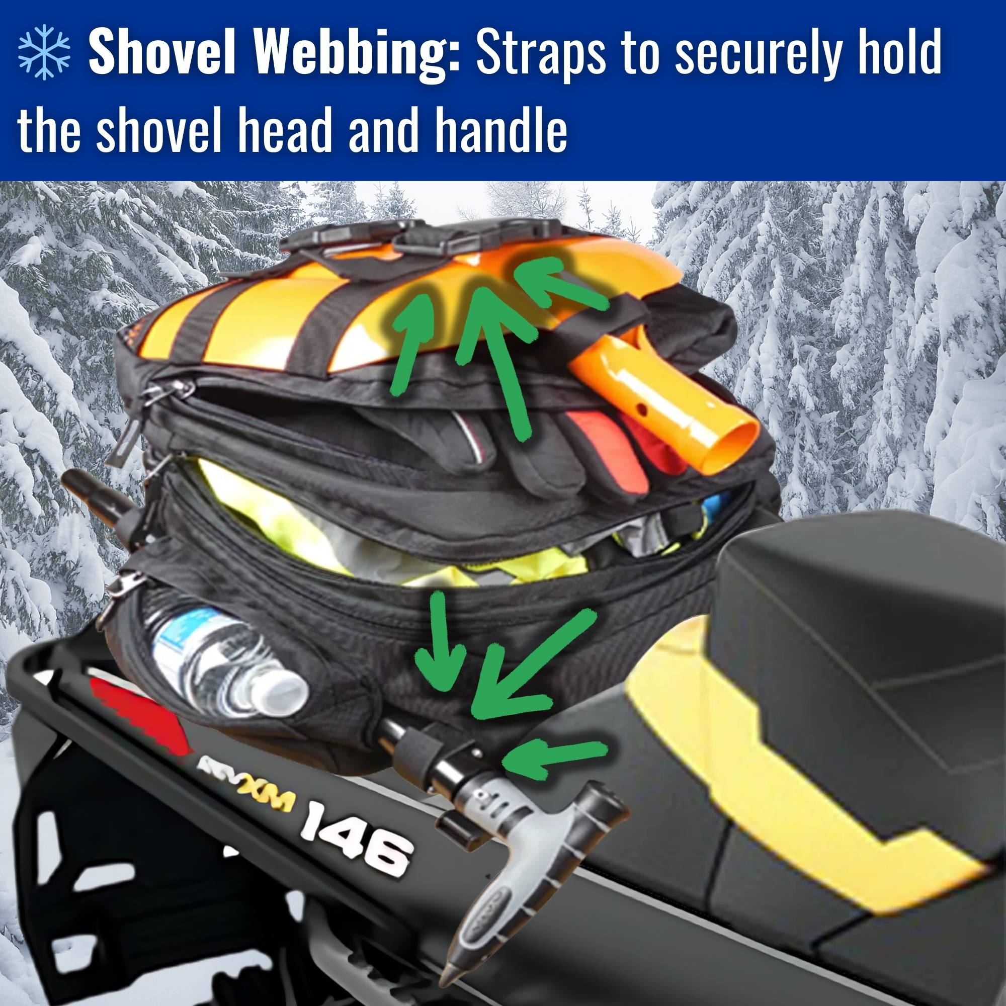 Bolsa universal para túnel de motos de nieve