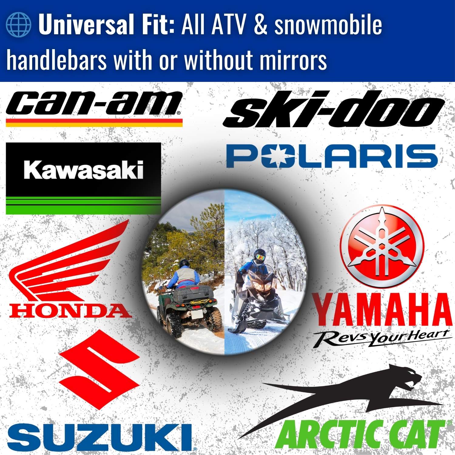 Protectores de manillar rígidos para vehículos todo terreno, motocicletas y motos de nieve