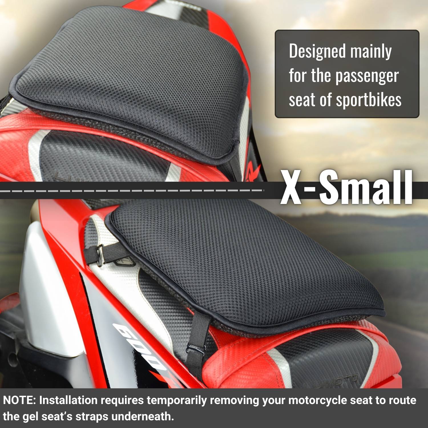 X-Tender® Motorcycle Gel Seat Pad