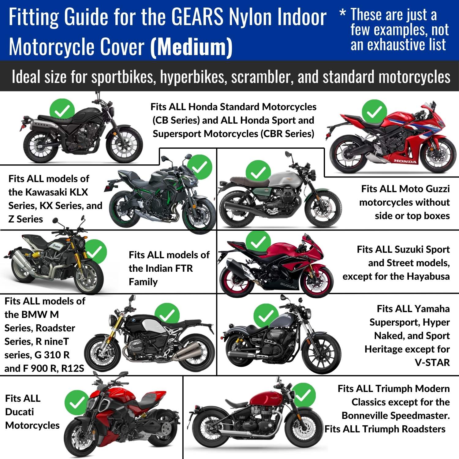 Funda de nailon para motocicletas de interior