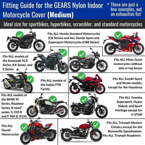 Funda de nailon para motocicletas de interior