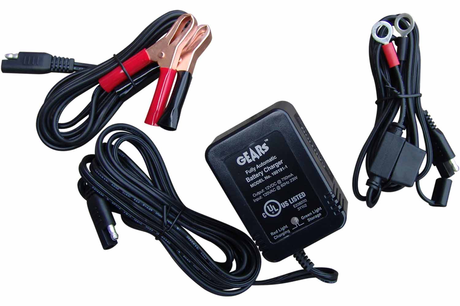 Battery charger with connectors