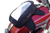 Mini sport black motorcycle tank bag on Harley Davidson motorcycle