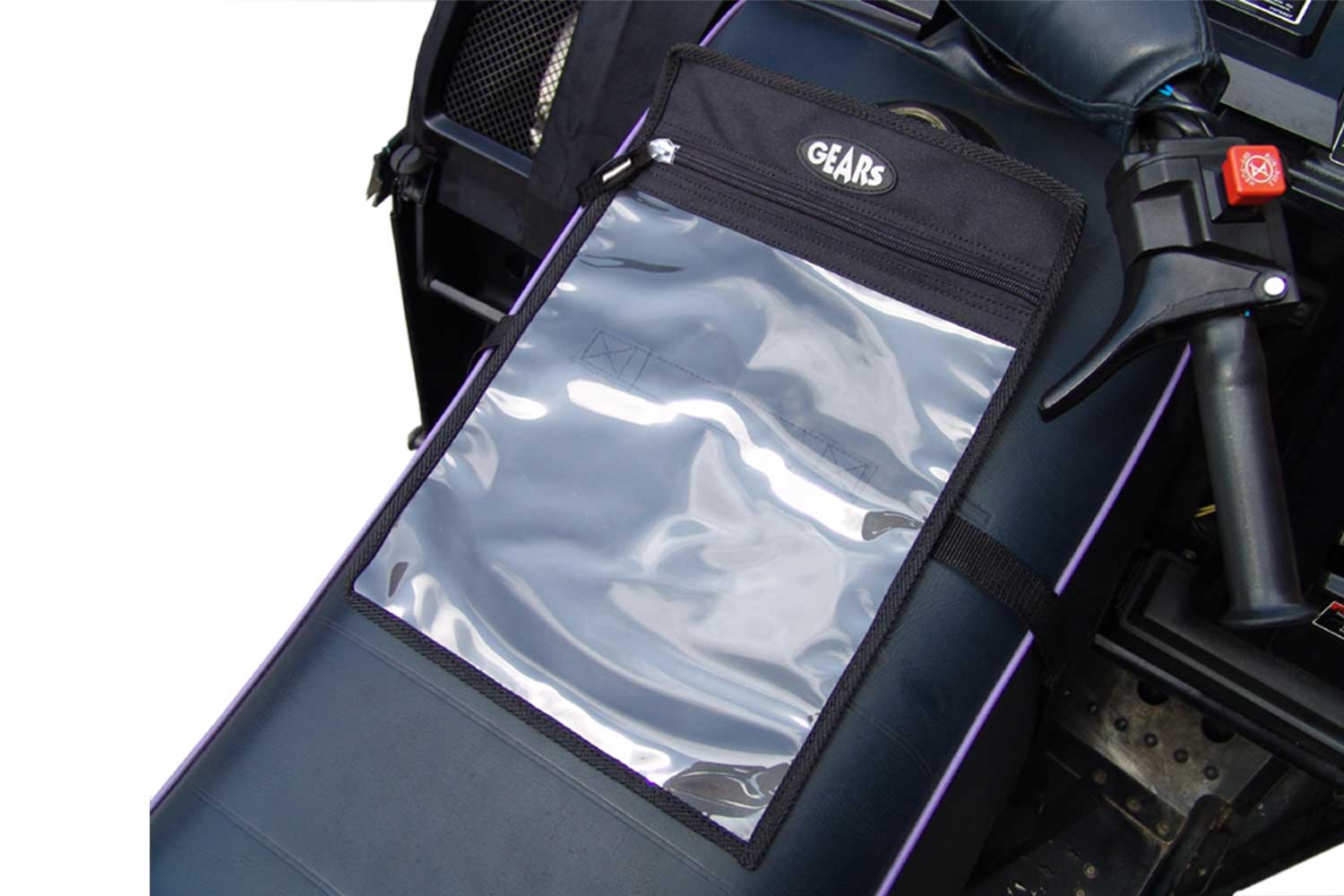 Map holder for snowmobile