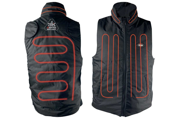 Heat flow diagram of vest with orange glow pattern