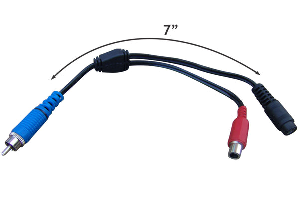 Length of male to female RCA adapter