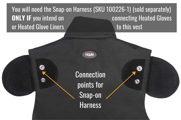 Heated Vest liner connection points