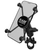 RAM Mounts Support de rail de guidon avec base à boulon en U et grand kit de support de téléphone universel X-Grip