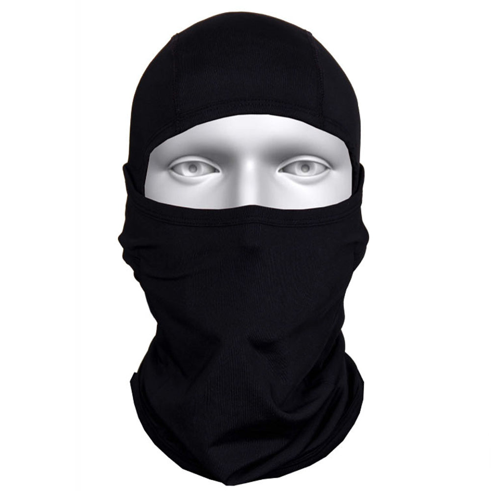 mannequin wearing black balaclava