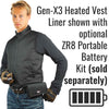 Man wearing heated vest liner 