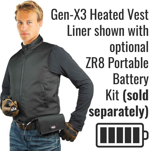 Man wearing heated vest liner