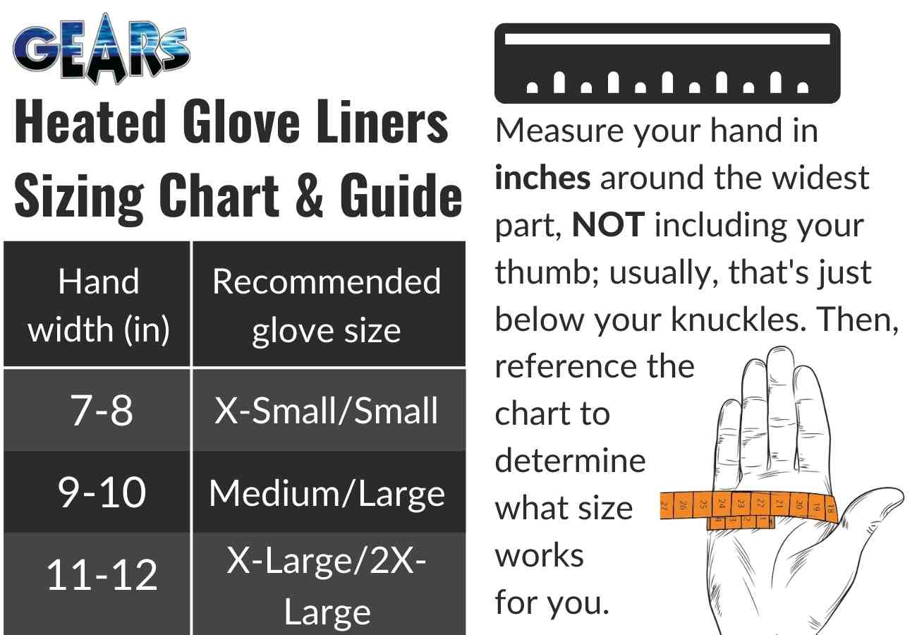 Glove sizing chart