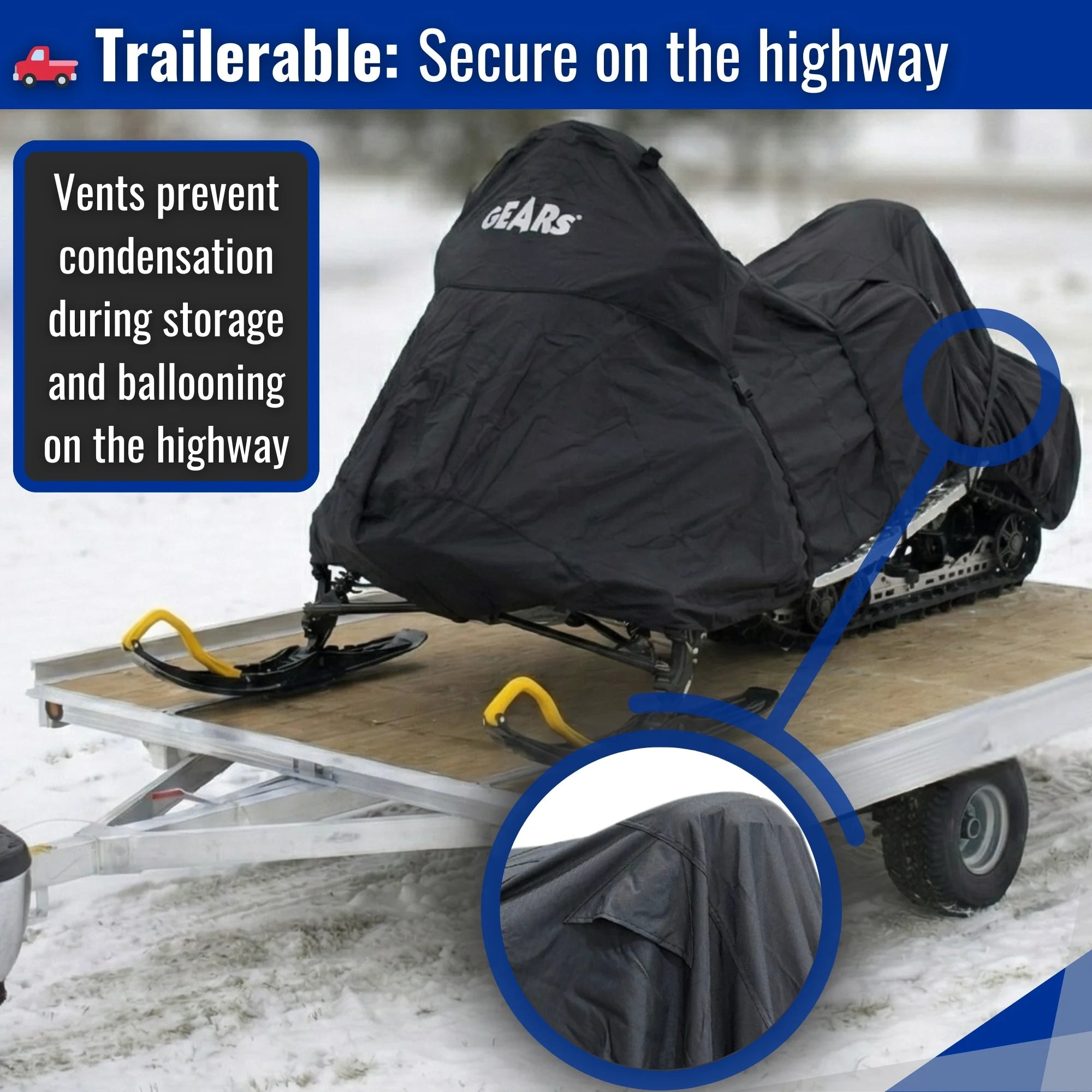AdventureFit Trailerable Snowmobile Cover