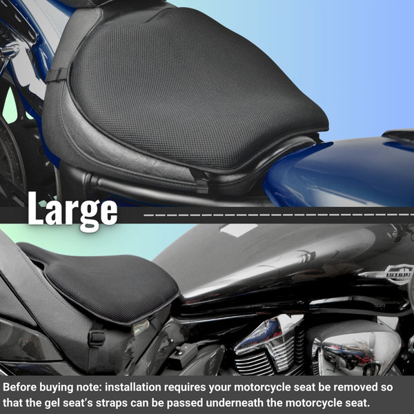 Coussin de siège moto en gel avec dissipation thermique et design