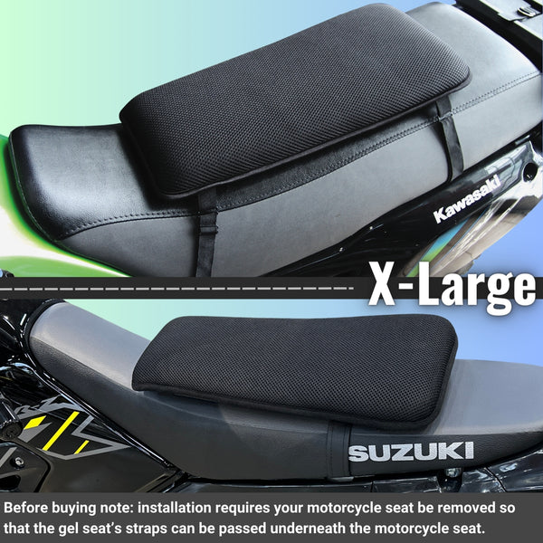 PLSUSJHAO Coussin de siège de moto en gel absorbant les chocs - Coussin  confortable - Doux et rafraîchissant - Réduit la fatigue - Pour siège de