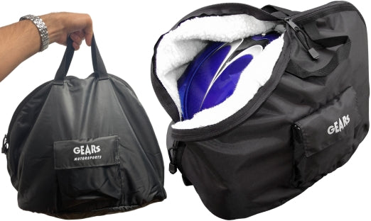 Motorcycle Helmet Bag 15x9.5x11 - 900D Waterproof Oxford Storage With Plush Lining