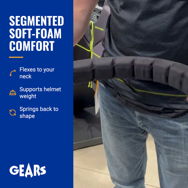Segmented soft foam core of the GEARS neck collar