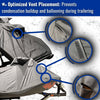 Air vents that stop ballooning when trailering