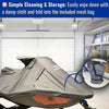 Wipe clean and fold into the included mesh bag