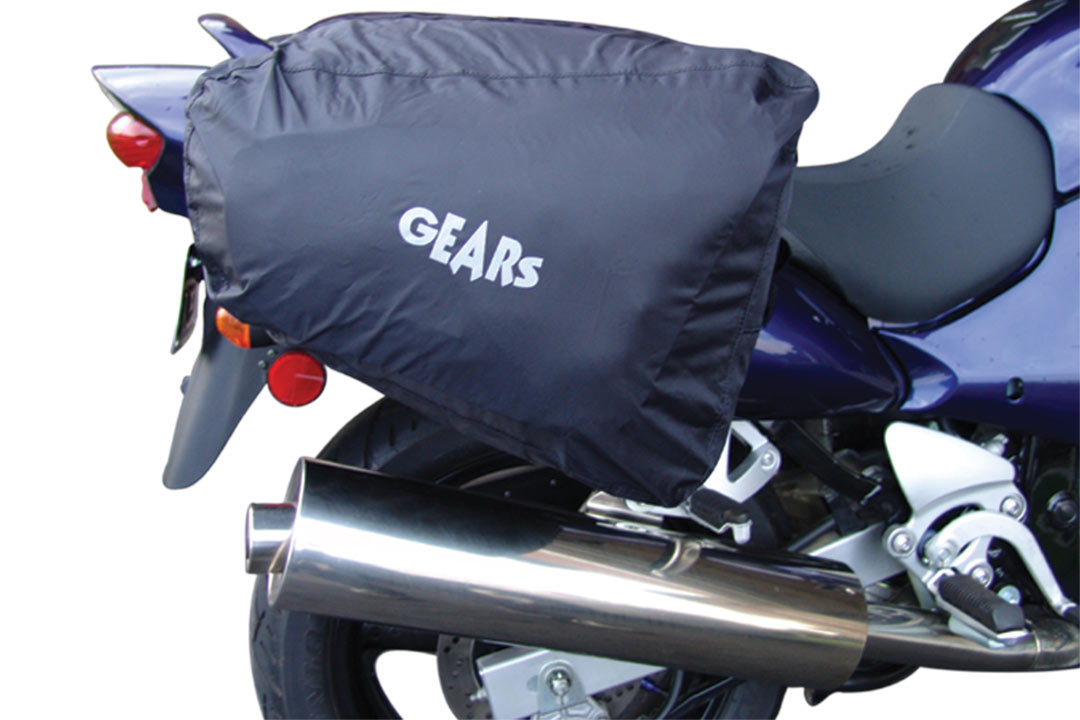 Rain cover for motorcycle saddlebag 