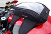 Motorcycle tank bag on Honda motorcycle tank