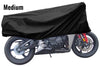 Motorcycle cover on a motorcycle 
