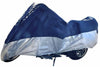 Blue and grey motorcycle cover