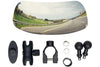 Motorcycle blind spot convex mirror components