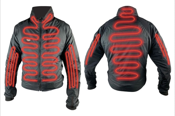 Heating pattern of jacket liner represented by orange glow pattern