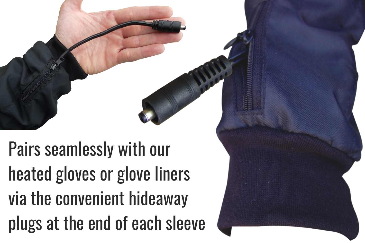 Hideaway plugs of jacket liner