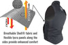 Heated Vest liner fabric diagram