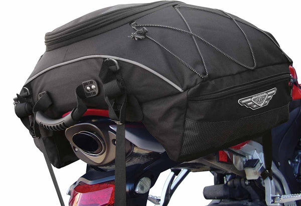 Tail bag on motorcycle 