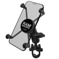 RAM Mounts Kit: Handlebar Rail Mount with U-Bolt Base & Double Socket Arm [DOES NOT INCLUDE THE X-GRIP]