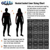 Sizing chart of heated jacket liner